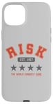 Coque pour iPhone 15 Plus Risk The World Conquest Game Est. 1957 Retro Logo