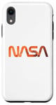 Coque pour iPhone XR Logo rétro de la NASA Mars Worm Patch Space Exploration Graphic