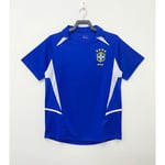 2002 Brasilien Hemmatröja Träning Uniform Kortärmad Skjorta T-shirt Away XL