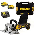 DCW682P2-QW fraiseuse à lamelles xr 18V 2 x 5.0Ah Batterie, Chargeur avec coffret - Dewalt