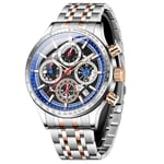 SAPPHERO Montres Chronographe Hommes Montres Analogiques Quartz, 50M Waterproof,Montre-Bracelet Casual Business, Design stylé, Cadeau élégant