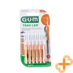 GUM TRAVLER Brosse Interdentaire 0,9 mm 6 pcs. Poignée ergonomique antibactér...