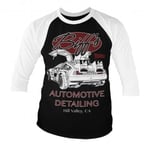 Hybris Biff's Automotive Detailing Baseball 3/4 Sleeve Tee (WhiteBlack,L)