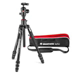 Manfrotto Befree GT XPRO Aluminium Camera Tripod, 496 Centre Ball Head, Twist Lock System, 90 Degree Column, 200PL-PRO Plate, for DSLRs, CSC, Mirrorless, Macro photography, MKBFRA4GTXP-BH