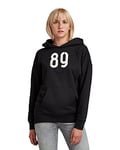 G-STAR RAW Women's Graphic Back Snaps Hoodie, Black (dk black D20429-A613-6484), XS