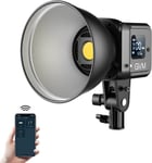 Gvm Lampe Vidéo 80 W, Éclairage Continu Photographie Avec Monture Bowens, 2700 7500K, Lampe De Studio Application, Cri 97+, Éclairage D'Atelier D'Art, 8 Lumières De Scène Bicolores Éclairage Vidéo