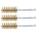 3 brosse nettoyage laiton ? 19 mm embout visseuse 6 pans 6.3mm 1/4" BGS TECHNIC