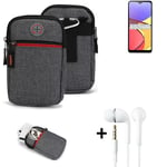 Belt bag + headphones for Samsung Galaxy A21 Simple SCV49 Phone case