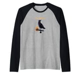 Hail Yourself Last Podcast on the Left Microphone Crow Raglan Baseball Tee