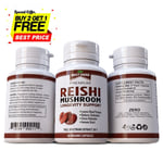 60 x REISHI MUSHROOM EXTRACT LINGZHI ORGANIC BOOST IMMUNE SYSTEM PILLS CAPSULES