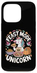 Coque pour iPhone 13 Pro Thanksgiving Unicorn Feast Mode Licorne Thanksgiving Party