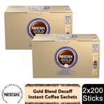 Nescafe Gold Blend Decaf Instant Coffee, 2 Pack (1.8g Sticks x 400 Sachets)