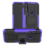LiuShan Compatible with Moto E case,Shockproof Heavy Duty Combo Hybrid Rugged Dual Layer Grip Protection Cover with Kickstand For Motorola Moto E 2020 Smartphone(Not fit Other phone),Purple