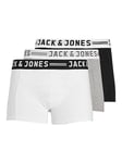 JACK & JONES Sense Boxers - Light Grey/Black/White - Medium