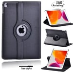 (iPad 5th Genblack) Apple IPad 2 3 4 5 6 7th Gen/Mini 4/5/iPad 8 9th 2020 2021 10,2" Alkuperäinen nimi Nahkainen Pyörivä jalusta Tabletin suojus Kotelo Tietokoneen kannet ja kuoret