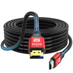 4K Hdmi Cable 12M, High Speed Hdmi 2.0 Cord 4K@60Hz 18Gbps, Ultra Hd,Ethernet Audio Return,Video 4K,1080P,3D,Arc, Hdr Compatible With Xbox,Ps5/Ps4,Hdtv,Laptop Ect(Red)