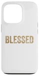 Coque pour iPhone 13 Pro Design doré béni pour des thèmes spirituels et motivants