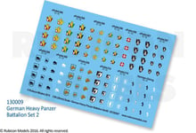 Rubicon: German Heavy Panzer Battalion Set 2 Decal Sheet