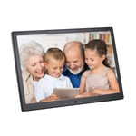 L.BAN Digital Photo Frame, Metal,15.4 Inch Widescreen 1280 * 800 High Resolution Full HD LCD Color Display, MP3 / MP4 Player with HDMI Interface,Gifts,Black