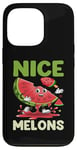 Coque pour iPhone 13 Pro Joli jeu de mots à la pastèque I Nice Melons