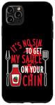 Coque pour iPhone 11 Pro Max Barbecue humoristique It's No Sin To Get My Sauce On Your Chin