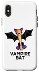 Coque pour iPhone X/XS Jeu de mots amusant en forme de chauve-souris vampire