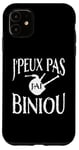 Coque pour iPhone 11 Bretagne Je peux pas j'ai Biniou Idée cadeau Humour Breton