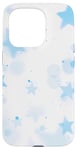 Coque pour iPhone 15 Pro Esthétique Bleu Clair Aura Stars Star Girl