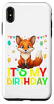 Coque pour iPhone XS Max It's my birthday a fox stamping party for girls