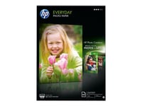 HP Everyday Photo Paper - Papier photo brillant - A4 (210 x 297 mm) - 200 g/m? - 100 feuille(s) - pour Deskjet 2050 J510; Envy 100 D410; Officejet 6000 E609; PageWide MFP 377; PageWide Pro 452