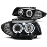 Viking Choice - Phares double halo jantes bmw 1 E87/E81/82/88 04-11 angel eyes noir