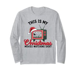 This Is My Christmas Movies Watching Holiday TV Vintage Long Sleeve T-Shirt