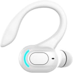 Oreillette Bluetooth sans Fil V5.2 avec Micro intégré,Tour d'oreille 360°,20h de Lecture,écouteur Mono pour iPhone,Android,PC - Batterie 70 mAh