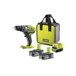 Perceuse-visseuse RYOBI - R18DD3-215S - 18V One+ - 2 Batteries 1.5Ah - 1 Chargeur