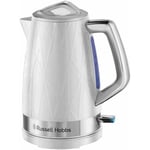 Bouilloire - RUSSELL HOBBS - Structure Blanc - 2400 W - 1.7 L - Zones d’ébullition rapide - Économie d’énergie - Éclairage LED