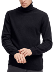 Casual Friday Bounty Wool Blend Roll Neck Jumper, Anthracite Black