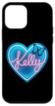 Coque pour iPhone 12 mini Kelly Pink Nom Cœur Amour Femme Fille Amie Papillon