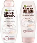 Garnier Ultimate Blends Shampoo & Conditioner Set | Delicate Oat With Rice Cream