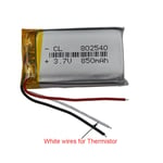 3.7V 850mAh 3.14Wh NTC 3-Wires Thermistor Li Battery Lipo 802540 For GPS Dashcam