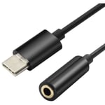 USB Type-C till 3,5 mm honkontaktadapterkabel för Google Pixel 6 Pro Plug and Play för dina hörlurar, hörlurar... Svart