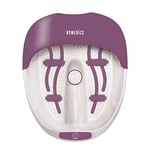 HoMedics Luxury Foot Spa & Nail Kit Pedicure Set, Nail Brush, Cuticle Scissors, Nail Cleaner/Cuticle Pusher, Bamboo Cuticle Pushers, Emery Board, Toe Separators (Purple)