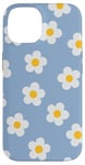 iPhone 14 Light Blue Baby Blue Daisy Flower Aesthetic Daisies Floral Case