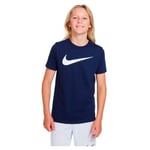 Nike PARK 20 T-shirt Enfant, Bleu foncé/blanc, S