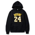 (24 black-M）mies Basketball sport huppari BRYANT 24 kyltti painettu luonnonvalkoinen