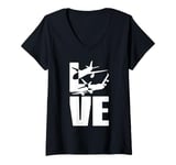 Womens Love Planes, Aviator, Aviation Enthusiast, Plane Spotter V-Neck T-Shirt