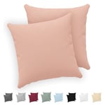 Twinzen® Taie Oreiller 60x60 (Lot de 2) - 100% Coton Jersey 150 GSM - 60 x 60 cm - Taie d'oreiller 60x60 - Housse de Coussin avec Fermeture Éclair - Certifié Oeko-Tex