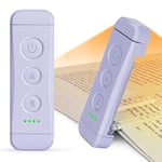 Glocusent Lampe de Lecture Rechargeable, Lampe Lecture au Lit, 3 Couleurs Chaudes X 5 Réglages de Luminosité, Compacte et Durable, Cadeau pour les Liseuse Lampe de Lecture