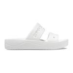 Crocs Femme Sandales à Plateforme Baya, Blanc, 34 EU