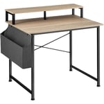 Tectake - Bureau Style industriel avec Support pour écran et sac de rangement