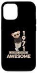 Coque pour iPhone 12/12 Pro 54ème anniversaire homme femme 1971 original ours en peluche Awesome